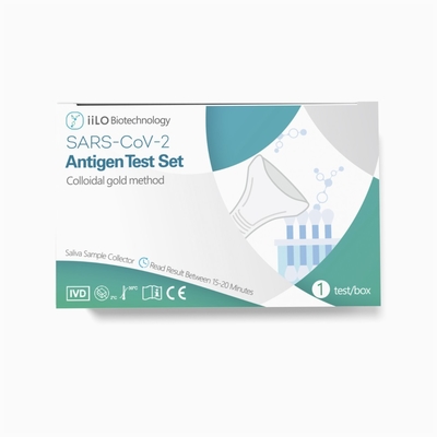 SARS-CoV-2 Antigen Self Test Set اللعاب عينة جامع 1 اختبار / مربع