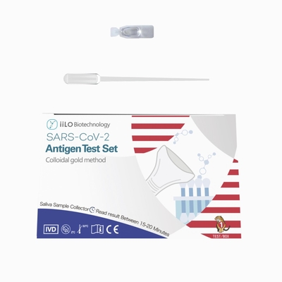 iiLO 15-20 دقيقة SARS-CoV-2 Antigen Self Test Set مجموعة عينات اللعاب ماليزيا 1 اختبار / صندوق